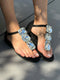 BALANCE CRYSTAL STONE SANDALS
