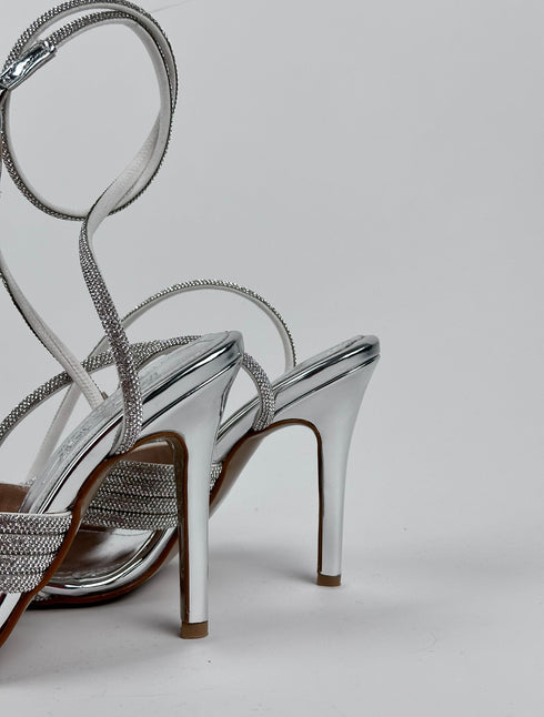 LORENZ SILVER SANDALS