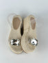 PAROS WHITE STONE WICKER SANDAL