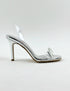 VOGUE SILVER SANDALS WITH A BROOCH