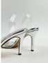 VOGUE SILVER SANDALS WITH A BROOCH