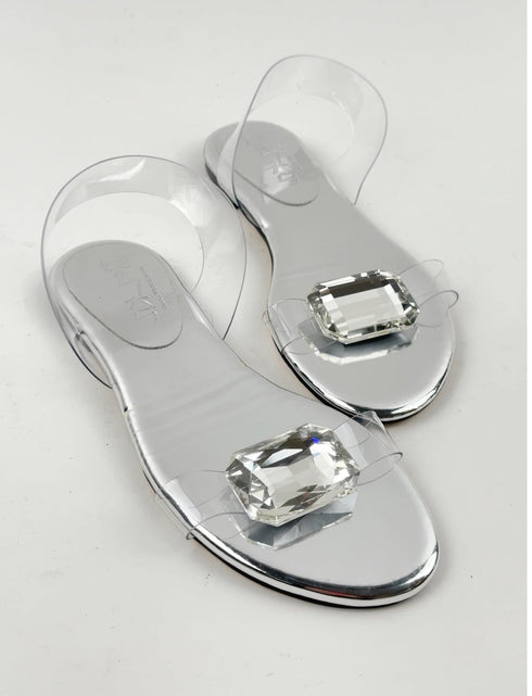 ADIAN SILVER FLAT SANDAL