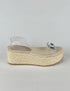PAROS WHITE STONE WICKER SANDAL