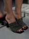 ZARINA BLACK SLIPPERS