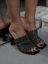 ZARINA BLACK SLIPPERS