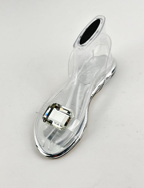 ADIAN SILVER FLAT SANDAL