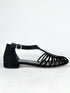 CELLO Black Suede Crystal Stone Shoes