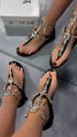 AMETIS BLACK SANDALS