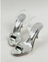 VOGUE SILVER SANDALS WITH A BROOCH