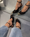 DANTE BLACK STILETTO SANDALS