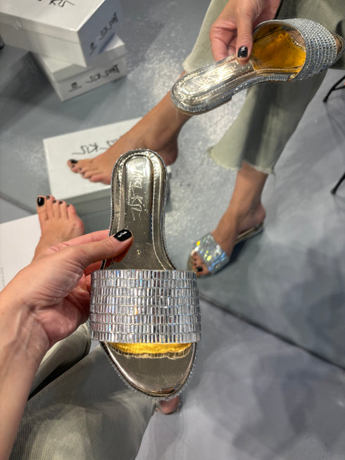 MONO STONE FLAT SLIPPERS