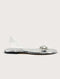 ADIAN SILVER FLAT SANDAL