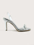 VOGUE SILVER SANDALS WITH A BROOCH