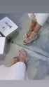 ALYONA STONE TRANSPARENT SANDALS