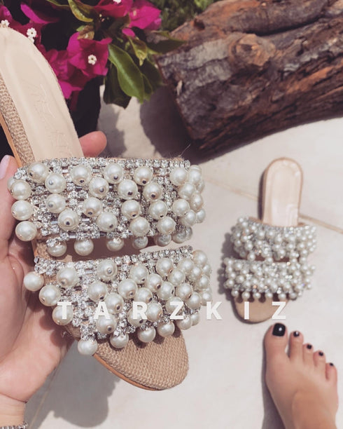 MYKONOS PEARL SLIPPERS
