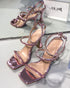 TUVANA LILAC CRYSTAL STONE SANDALS