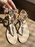 AMETIS CRYSTAL STONE SANDALS